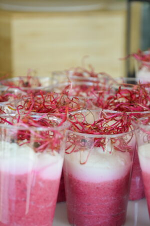 Mousse de betterave et chèvre frais